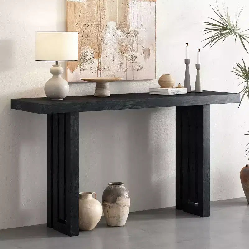 Tavolo Consolle – Nero / Grigio / Naturale / Blu Scuro, Stile Minimalista
