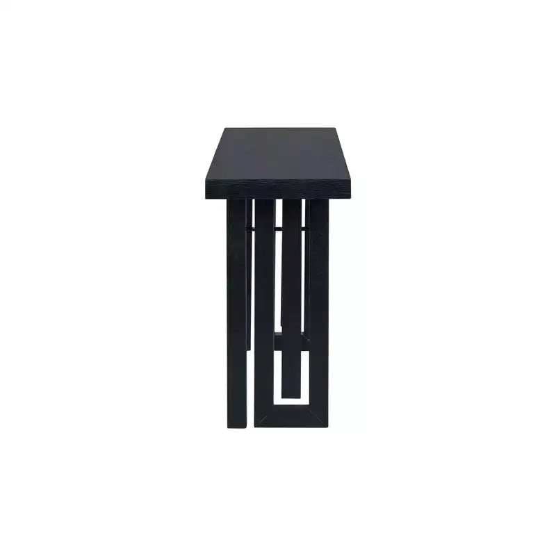 Tavolo Consolle – Nero / Grigio / Naturale / Blu Scuro, Stile Minimalista