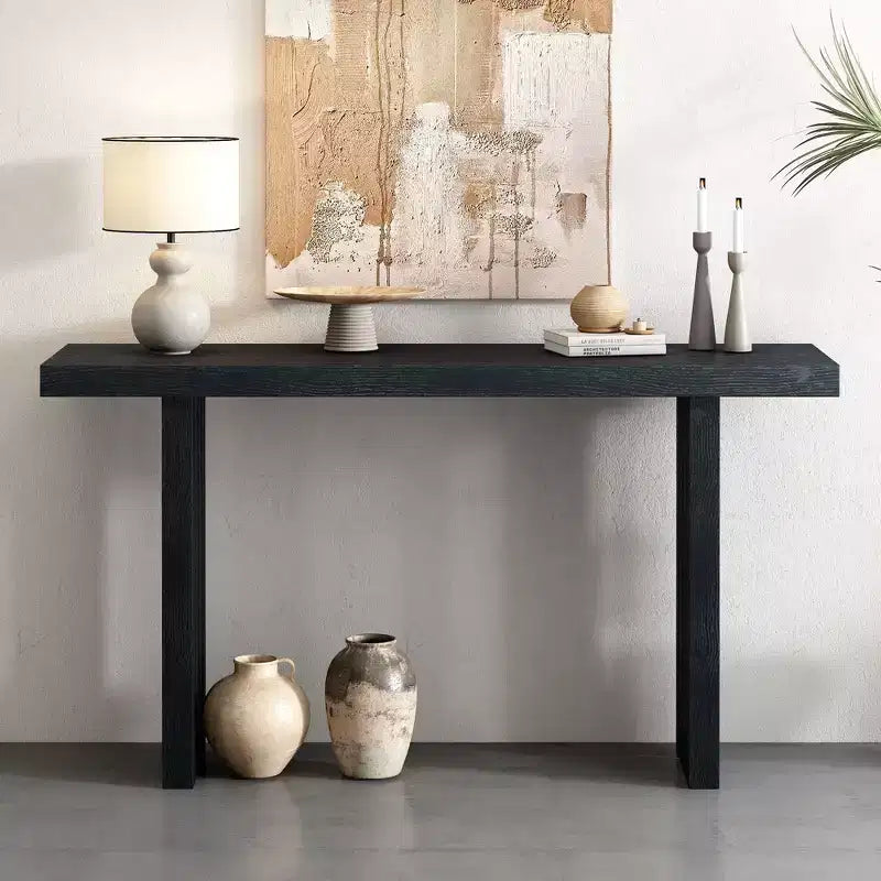 Tavolo Consolle – Nero / Grigio / Naturale / Blu Scuro, Stile Minimalista
