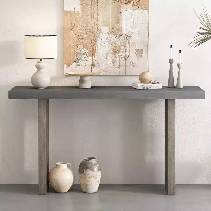 Tavolo Consolle – Nero / Grigio / Naturale / Blu Scuro, Stile Minimalista