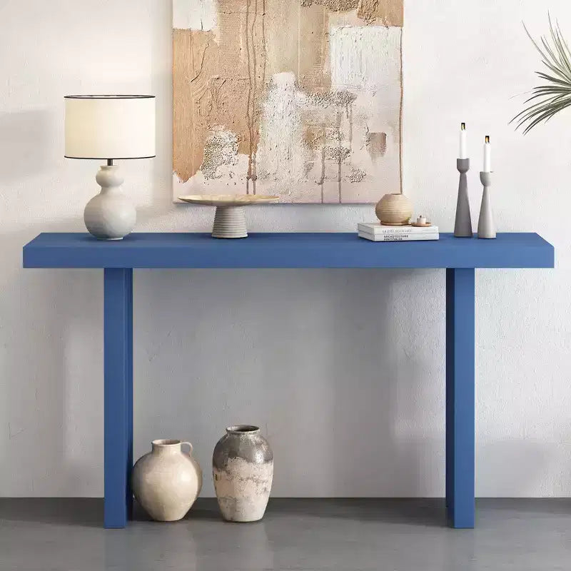 Tavolo Consolle – Nero / Grigio / Naturale / Blu Scuro, Stile Minimalista