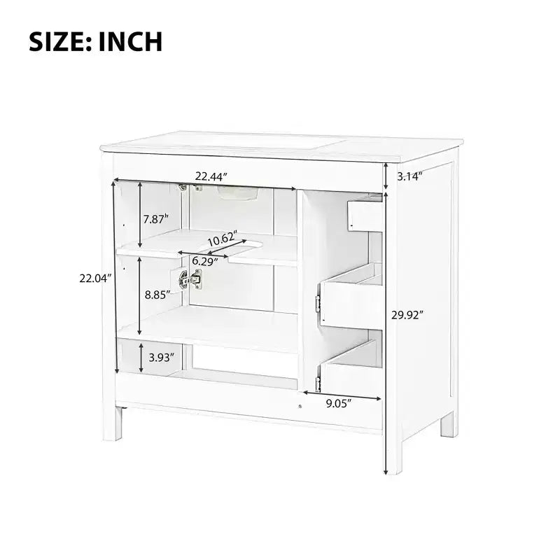 Mobile da Bagno Monovasca Autoportante Nero / Grigio da 90 cm