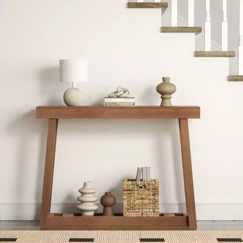 Consolle Amber Walnut & Oslo Oak con ripiano inferiore, 1 pezzo