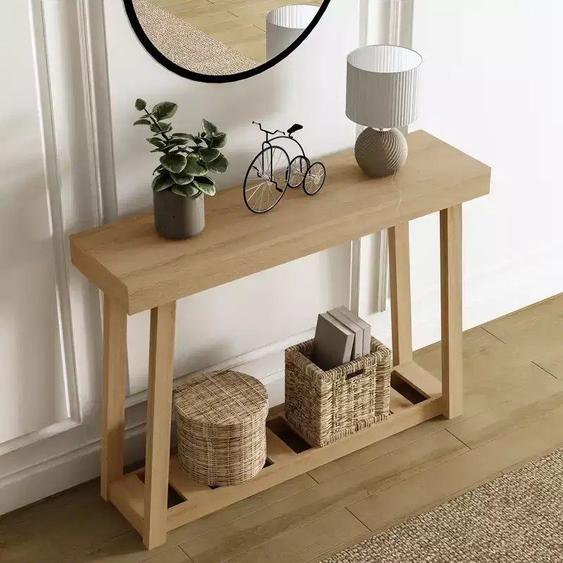 Consolle Amber Walnut & Oslo Oak con ripiano inferiore, 1 pezzo