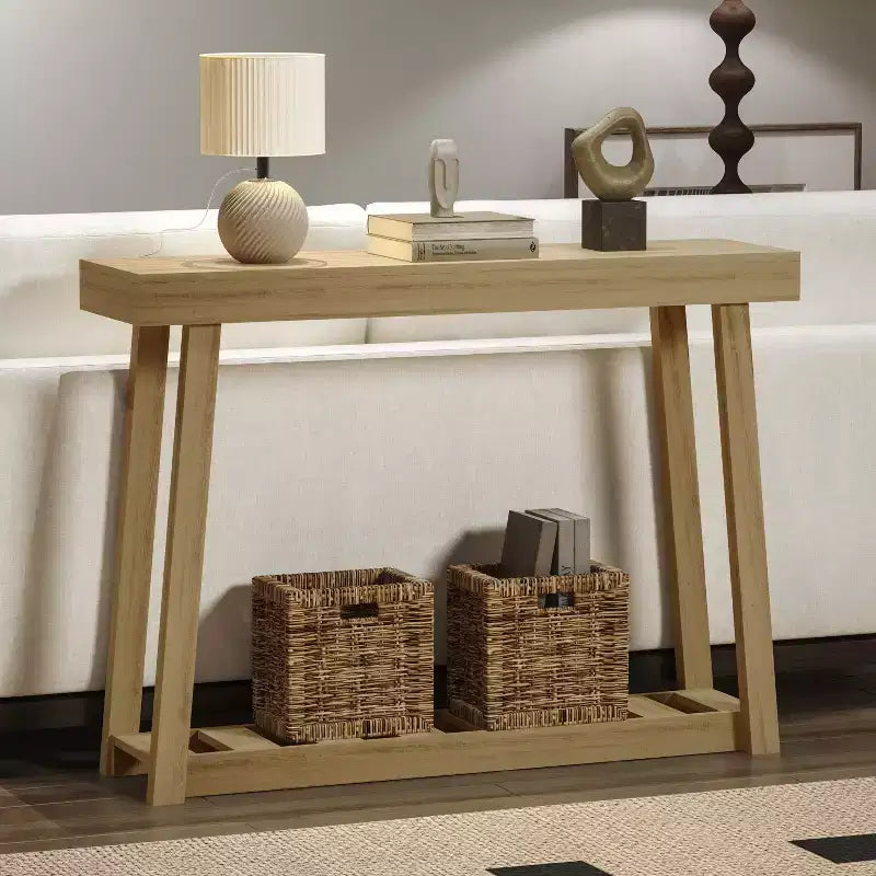 Consolle Amber Walnut & Oslo Oak con ripiano inferiore, 1 pezzo
