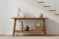 Galano Wood Console Table with Bottom Shelf 43 W x 12 D x 32 H