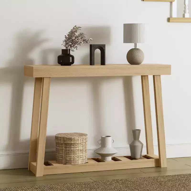 Consolle Amber Walnut & Oslo Oak con ripiano inferiore, 1 pezzo