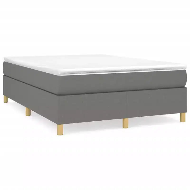 Struttura letto a piattaforma in tessuto grigio scuro, per 2 persone