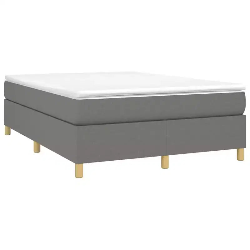 Struttura letto a piattaforma in tessuto grigio scuro, per 2 persone