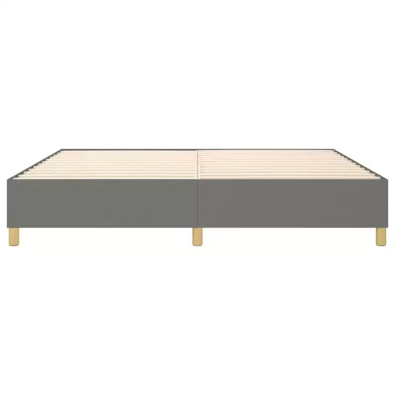 Struttura letto a piattaforma in tessuto grigio scuro, per 2 persone