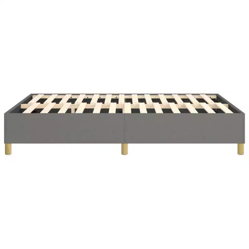 Struttura letto a piattaforma in tessuto grigio scuro, per 2 persone
