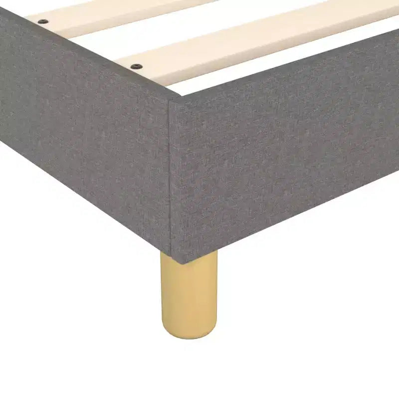 Struttura letto a piattaforma in tessuto grigio scuro, per 2 persone