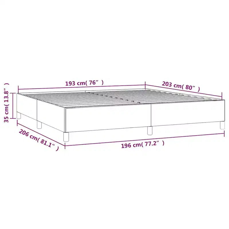 Struttura letto King a piattaforma in grigio scuro, imbottita, 2 persone