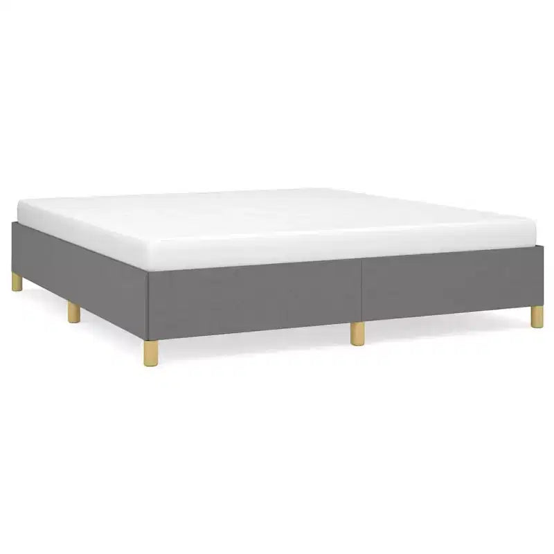 Struttura letto King a piattaforma in grigio scuro, imbottita, 2 persone