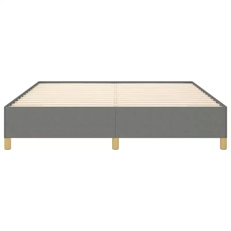 Struttura letto King a piattaforma in grigio scuro, imbottita, 2 persone
