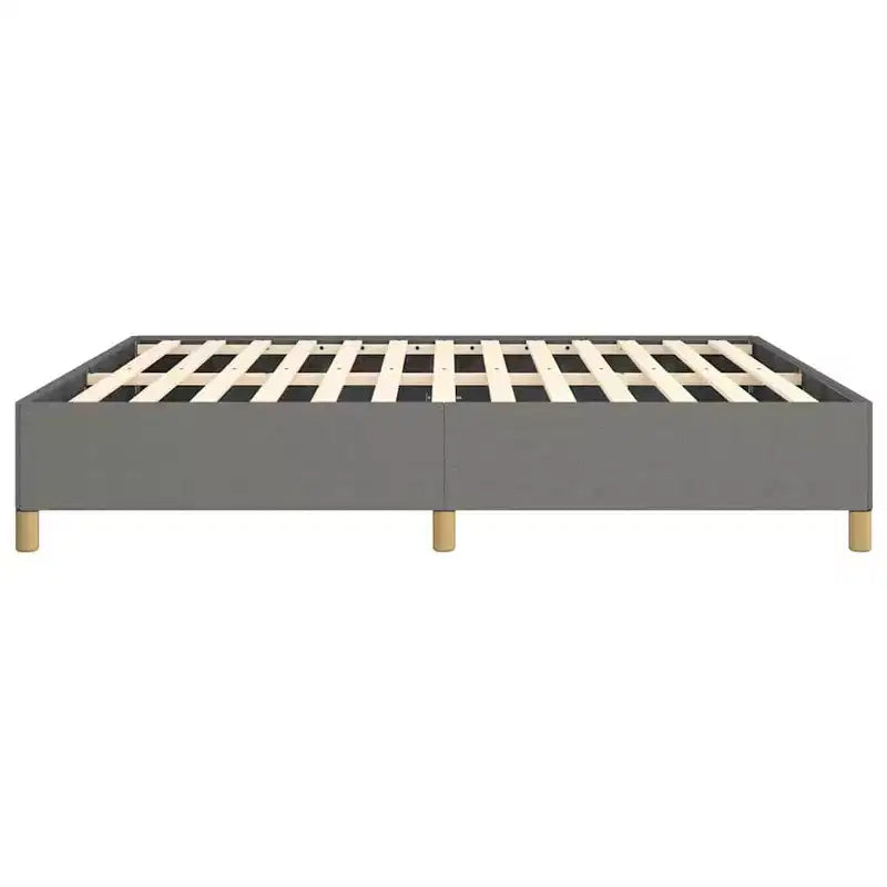 Struttura letto King a piattaforma in grigio scuro, imbottita, 2 persone
