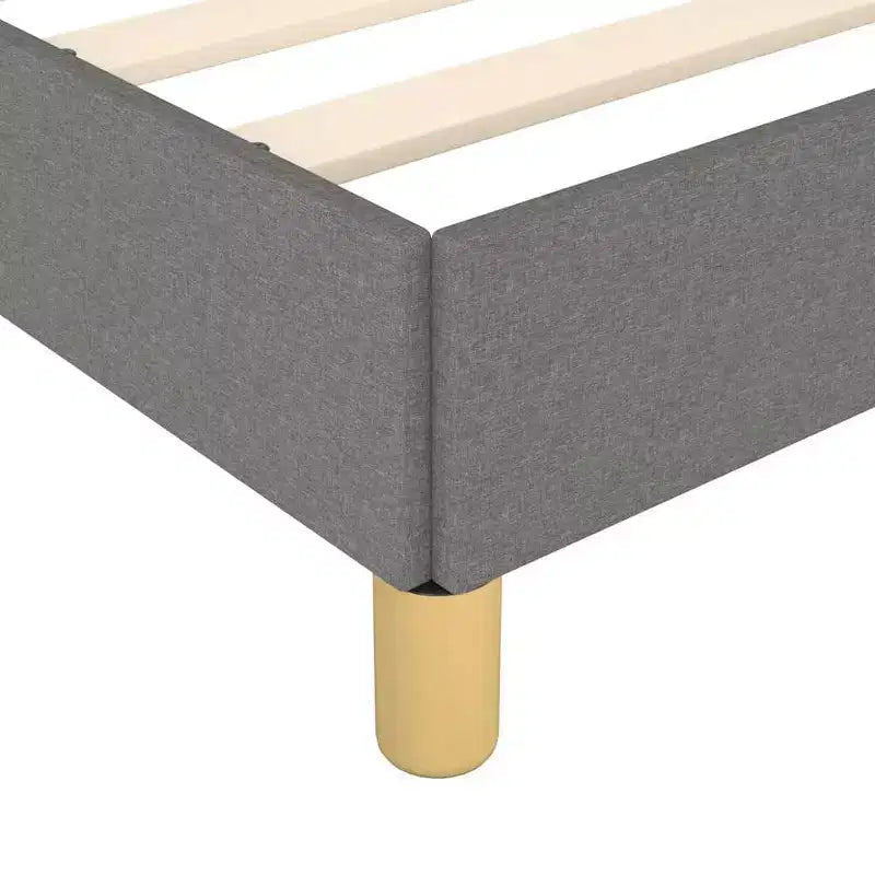 Struttura letto King a piattaforma in grigio scuro, imbottita, 2 persone