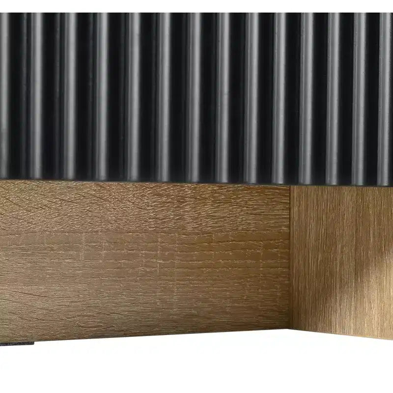 Mobile TV scanalato bianco/nero con cassetti – Adatto a TV fino a 80", Montaggio per 1 persona