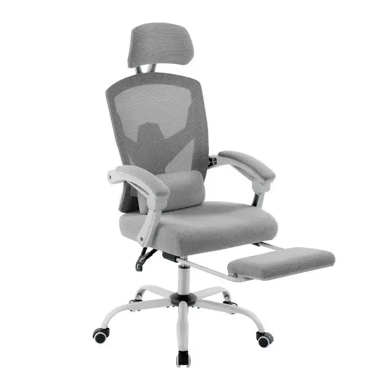 Sedia da ufficio con schienale alto in rete Nera / Blu / Grigia / Verde con poggiapiedi, singola