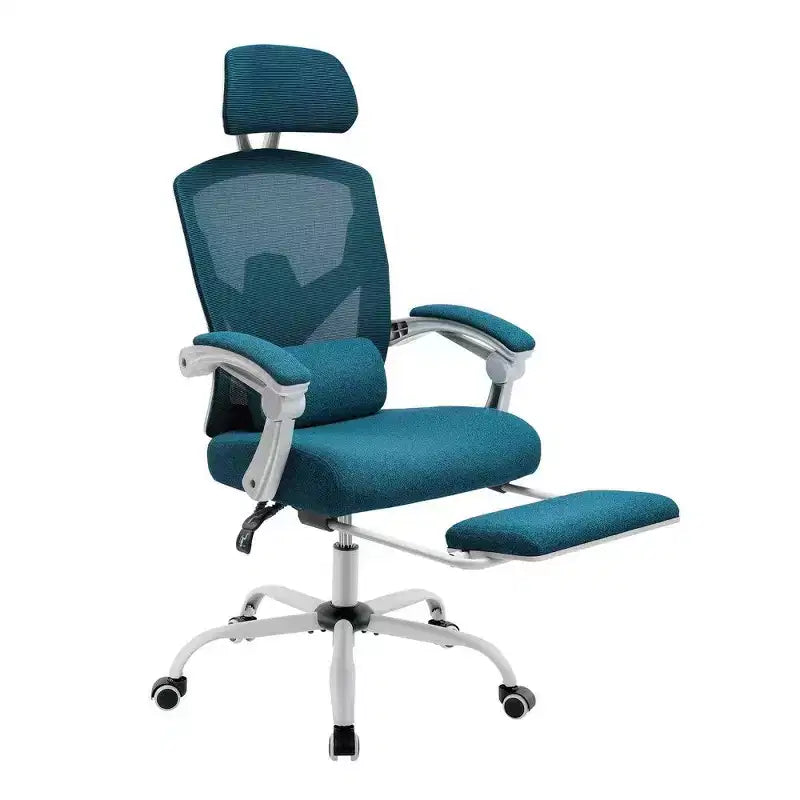 Sedia da ufficio con schienale alto in rete Nera / Blu / Grigia / Verde con poggiapiedi, singola