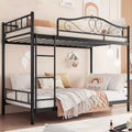 Letto a castello in metallo a 2 posti, nero / oro / grigio / rosa