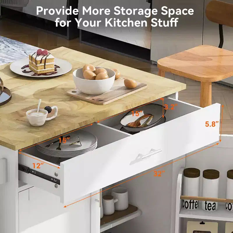 Carrello da cucina in stile rustico con isola su ruote, grigio/bianco, per uso singolo
