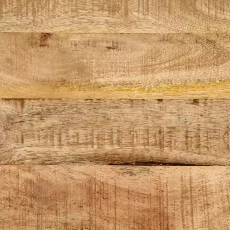 Comodino nero a un'anta, in legno di mango e struttura in metallo